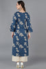 Women Rayon Blend Printed Simple Function Wear Navy Blue Color Kurti VCK1286