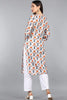 Women Cotton Trendy Festive Wear Off White Printed Kurti VCK1473