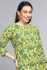  Women Yellow Floral Solid Kurtas 