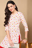 White Cotton A-Line Kurta VCK8454