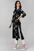  Women Black Floral Kurtas