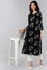  Women Black Floral Kurtas