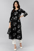  Women Black Floral Kurtas