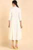 Cream-Coloured & white alyssum Gotta Patti Anarkali Kurta