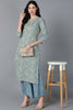  Women Blue Cotton Printed Kurtas 