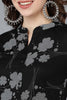  Women Black Cotton Printed Kurta