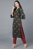  Women Cotton Green Printed Kurtas 