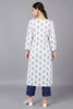  Women White Cotton Geometric Printed Kurtas