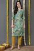 Green Poly Silk Straight Kurta VCK8668