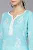  Women Blue Cotton Paisley Printed Kurtas