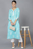  Women Blue Cotton Paisley Printed Kurtas