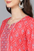   Women Peach-Coloured Ethnic Motifs Printed Kurta