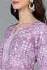   Women Lavender & White Floral Printed Floral Kurta