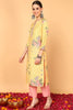 Yellow Poly Silk Straight Kurta VCK8823