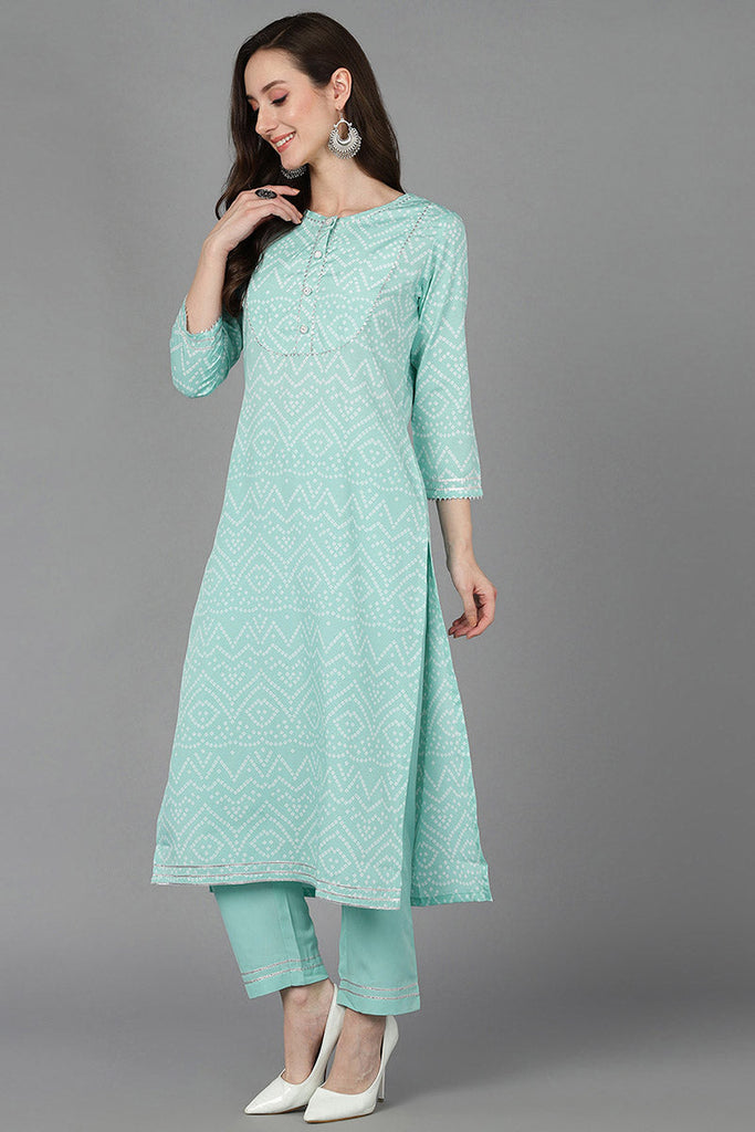  Women Blue Crepe Bandhani Printed 