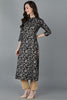  Women Black & Grey Floral Printed Kurta