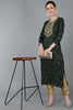 Green Viscose Rayon Ethnic Motifs Straight Kurta VCK8871