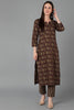  Women Maroon Cotton Paisley Printed 