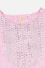 Pink Cotton Solid Yoke Design Straight Kurta 