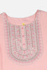 Pink Cotton Solid Yoke Design Straight Kurta 