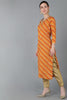 Orange Chanderi Silk Leheriya Straight Kurta VCK8976