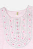 Pink Cotton Solid Yoke Design Straight Kurta 