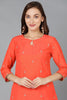 Viscose Rayon Orange Straight Kurta VCK9103