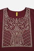 Maroon Silk Blend Straight Kurta 