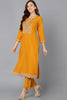 Mustard Silk Blend Solid Straight Kurta VCK9127