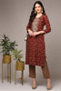 Maroon Viscose Rayon Embroidered Kurta VCK9133