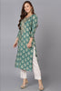 Green Silk Blend Straight Kurtas VCK9172