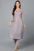 Steel Silk Blend Straight Kurtas VCK9193