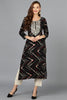 Viscose Rayon Black Printed Straight Kurta VCK9209