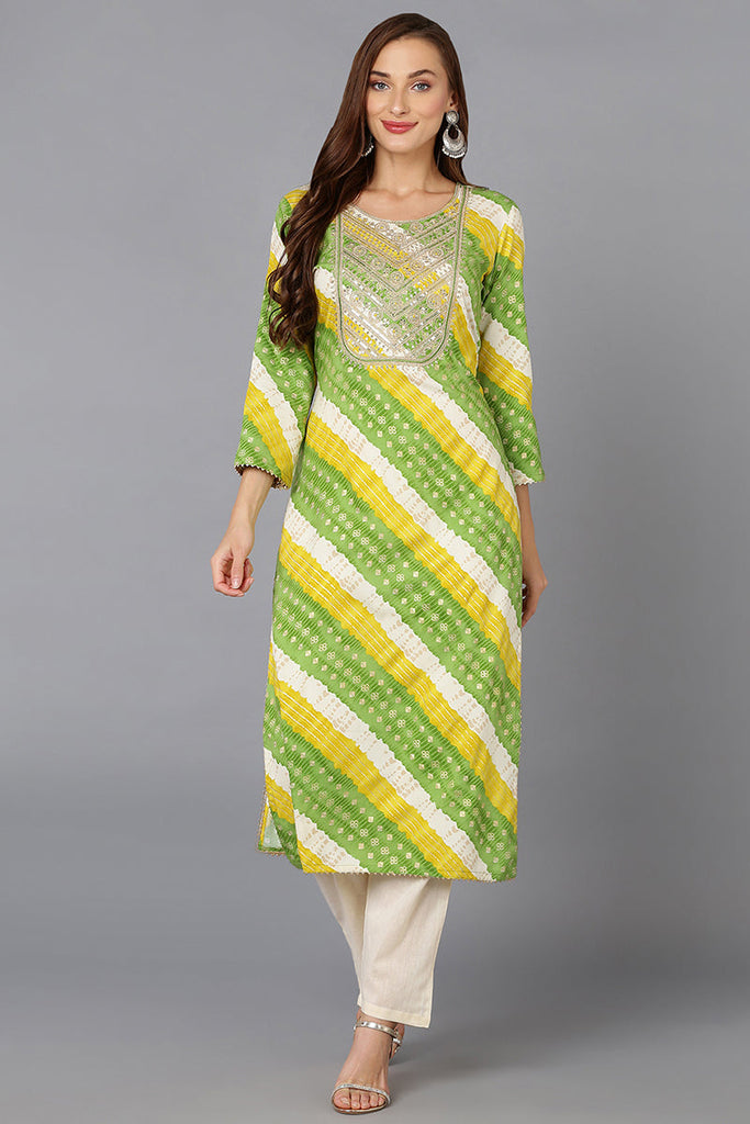 Cotton Blend Multicolor Printed Straight Kurta VCK9228