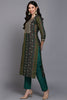 Viscose Rayon Green Bandhani Printed Straight Kurta VCK9274