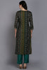 Viscose Rayon Green Bandhani Printed Straight Kurta VCK9274