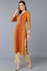 Viscose Rayon Yellow Bandhani Printed Straight Kurta VCK9275