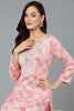 Cotton Blend Pink Printed Straight Kurta VCK9279