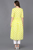 Cotton Yellow Printed Flared Kurta VCK9308