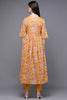 Yellow Cotton Floral A-Line Kurta VCK9310