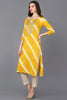 Viscose Rayon Yellow Laheriya Printed Straight Kurta VCK9311