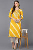 Viscose Rayon Yellow Laheriya Printed Straight Kurta VCK9311