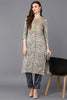 Viscose Rayon Beige Printed Straight Kurta VCK9324