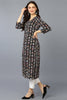 Black Viscose Rayon Ethnic Motifs Straight Kurta VCK9363