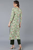 Viscose Rayon Green Printed Straight Kurta VCK9391