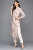 Mauve Viscose Rayon Floral Straight Kurta VCK9404