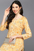 Yellow Viscose Rayon Ethnic Motifs A-Line Kurta VCK9432