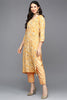 Yellow Viscose Rayon Ethnic Motifs A-Line Kurta VCK9432