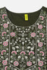 Olive Silk Blend Floral Straight Kurta VCK9435