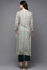 Blue Viscose Rayon Floral Straight Kurta VCK9436